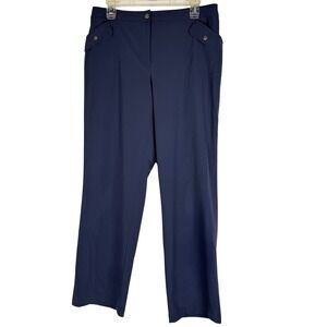 Zenergy by Chico's Woman's Navy Blue Elastic Waist Cropped Pants Size 1 RG(8)